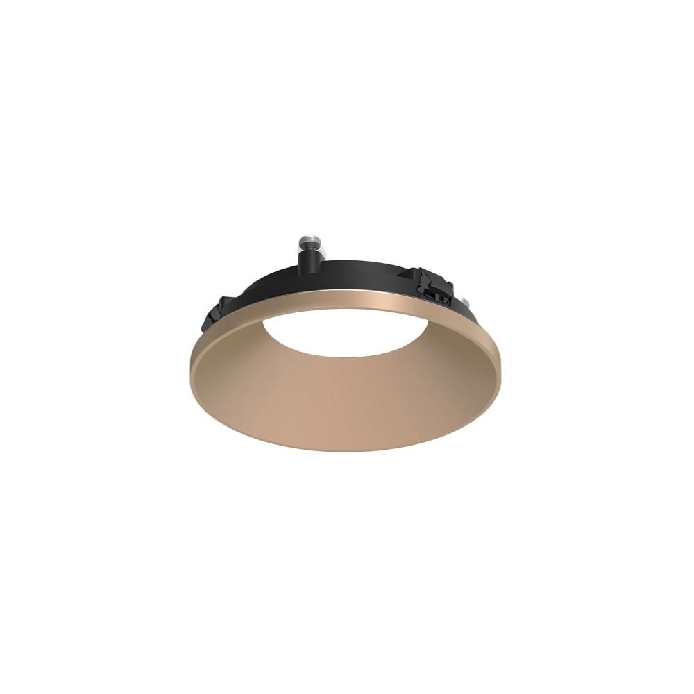 3" Apollo Round Flangeless Downlight Trim with Clear Lens, Wheat Diffused Finish