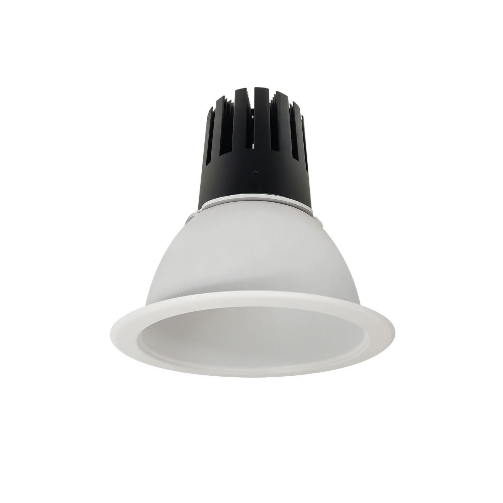 6" Sapphire III Round Open Reflector, 2500lm, 4000K, Narrow Flood Optic, Matte Powder White