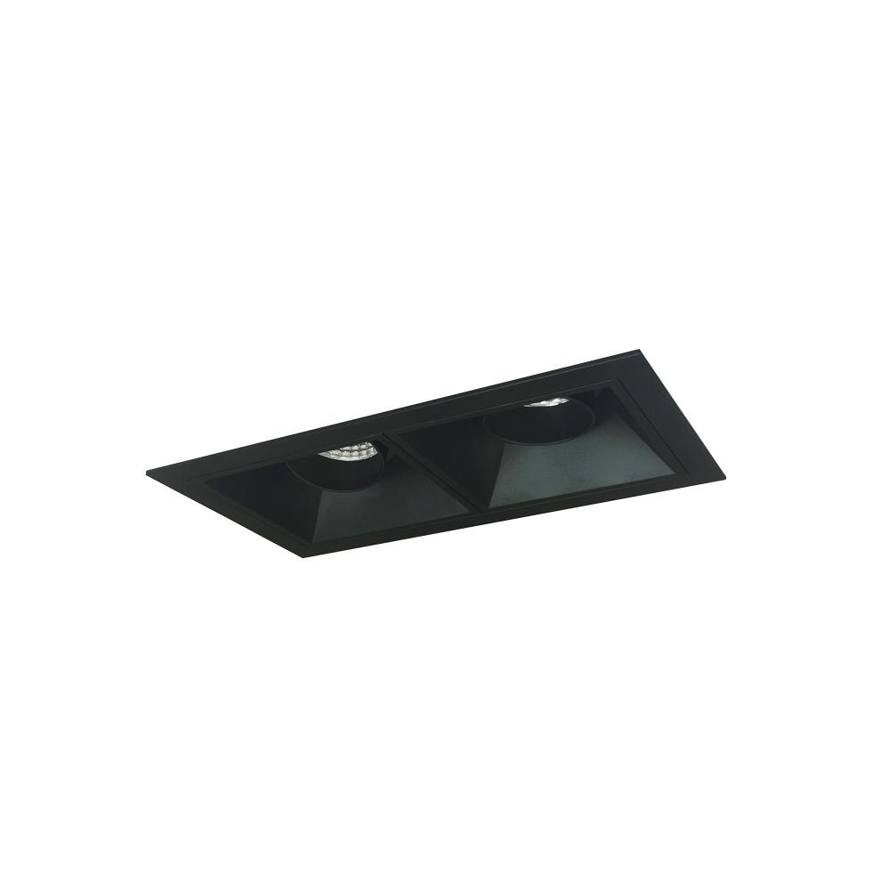 Iolite MLS 2-Head Trim Set, Black Flange, 2700K, 1000lm, Black Fixed Downlt./Adj. Gimbal Trims