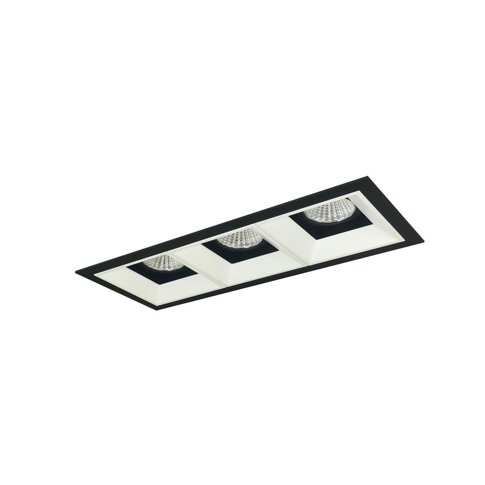 Iolite MLS 3-Head Trim Kit, MPW Flange, 2700K, 1000lm, Black/MPW Fixed Downlt./Wall Wash Trims
