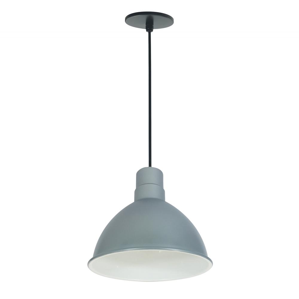 10" RLM LED Shade, 3000lm, 3000K, Gun Metal/White, 120V 0-10V/Triac/ELV & 277V 0-10V Dimming