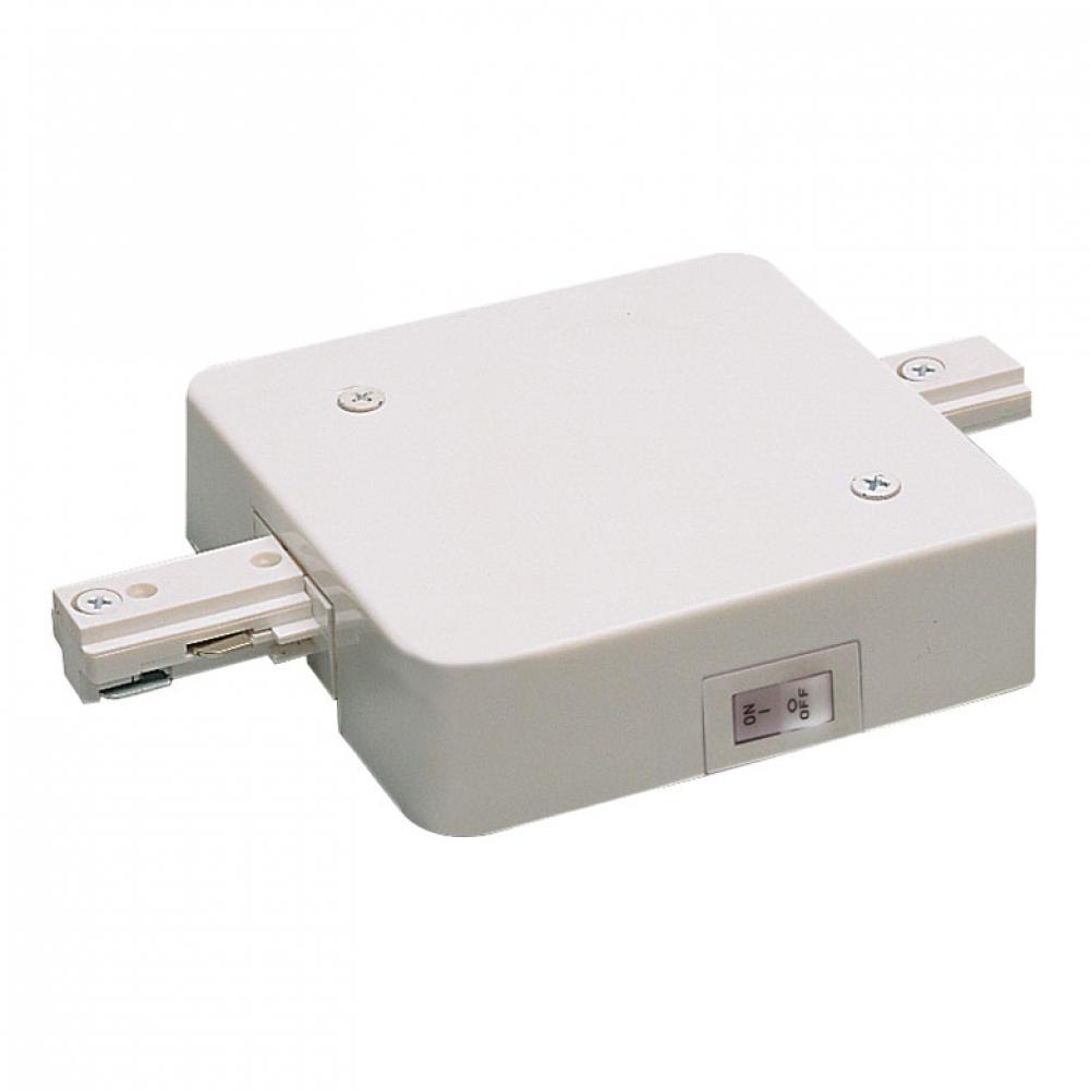 In-Line Feed w/ Circuit Limiter, 5 Amps, 1 Circuit Track, White
