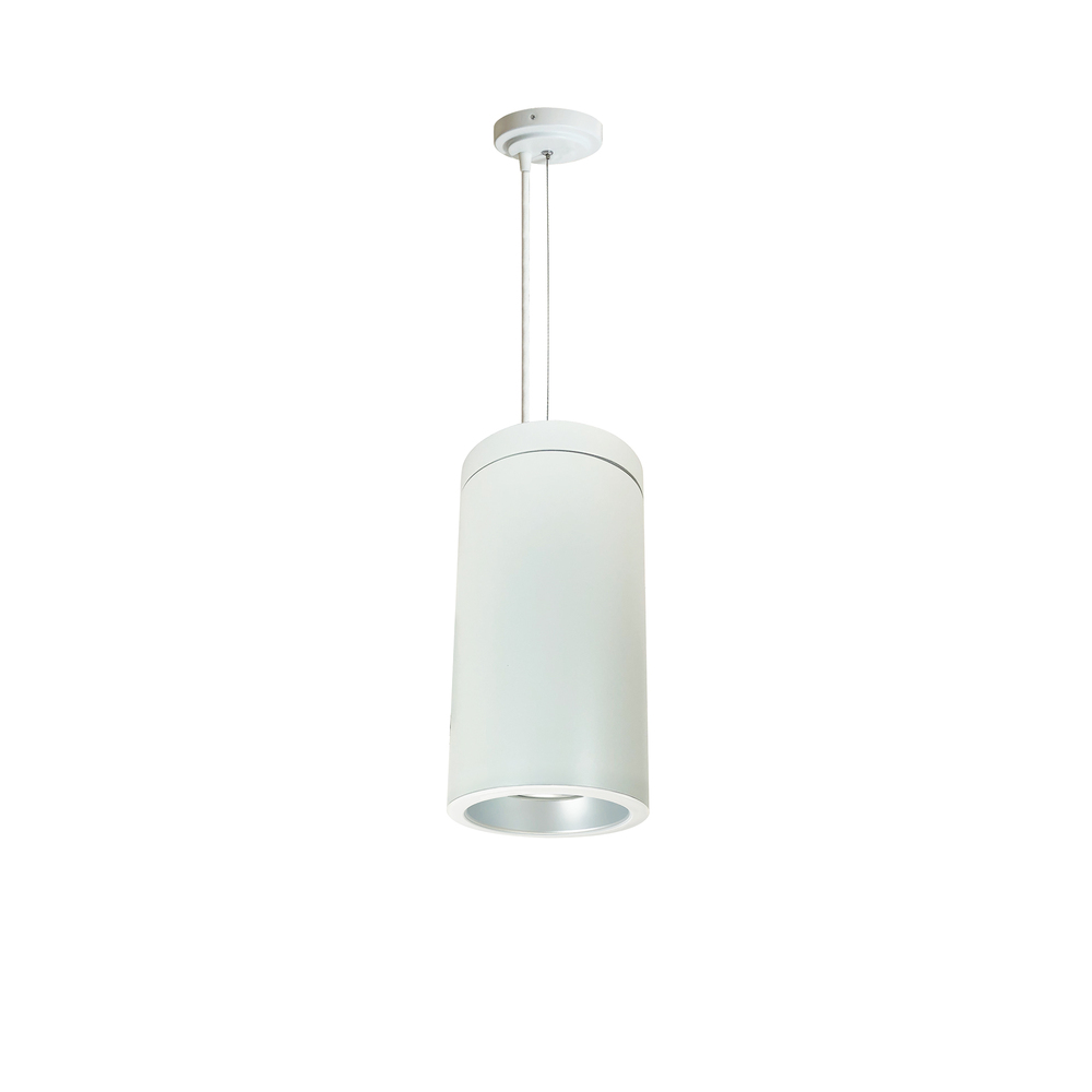 6" Cobalt Cable Mount Cylinder, White, 1000L, 3000K, Haze/White Reflector, 120V Triac/ELV
