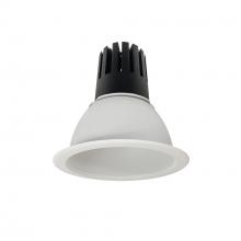 Nora NC3-61L430FMPW - 6" Sapphire III Round Open Reflector, 3500lm, 3000K, Flood Optic, Matte Powder White
