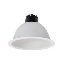 Nora NC3-81L230FMPW/EMI - 8" Sapphire III Round Open Reflector for Integral EM Test Switch, 1500lm, 3000K, Flood Optic,