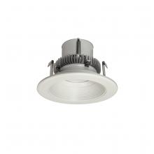 Nora NLCBC2-45240WW/10 - 4" Cobalt Click Round Retrofit Baffle, 1000lm / 12W, 4000K, White Baffle / White Flange