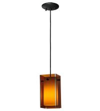 Meyda Green 111009 - 5"Sq Metro Amber Quadrato Mini Pendant