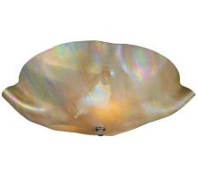 Meyda Green 114167 - 16"W Metro Beige Iridescent Organic Art Glass Flushmount