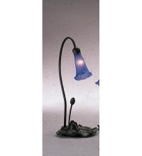 Meyda Green 12500 - 16" High Blue Pond Lily Mini Lamp