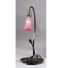 Meyda Green 13447 - 16" High Pink Pond Lily Accent Lamp