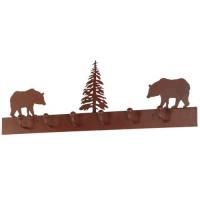 Meyda Green 134606 - 36"L Bear on the Loose 6 Hooks Coat Rack