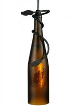 Meyda Green 137402 - 5"W Personalized Thirsty Owl Wine Bottle Mini Pendant