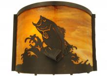 Meyda Green 139810 - 11.25"W Leaping Bass Wall Sconce