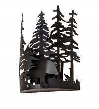 Meyda Green 241558 - 11" Wide Bear Through the Trees Wall Sconce