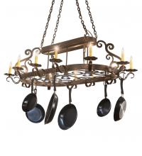 Meyda Green 246369 - 63" Long Neo 15 Light Pot Rack