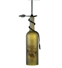 Meyda Green 65761 - 3"W Personalized Etched Grapes Wine Bottle Mini Pendant