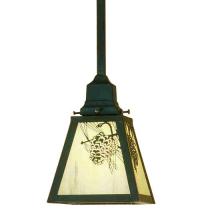 Meyda Green 67879 - 6" Square Winter Pine Mini Pendant