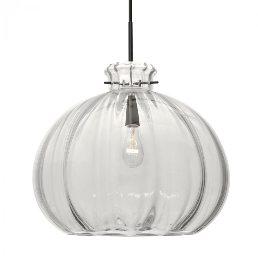 Besa Pendant Pinta 12 Clear Black 1x100W MAX E26 Base