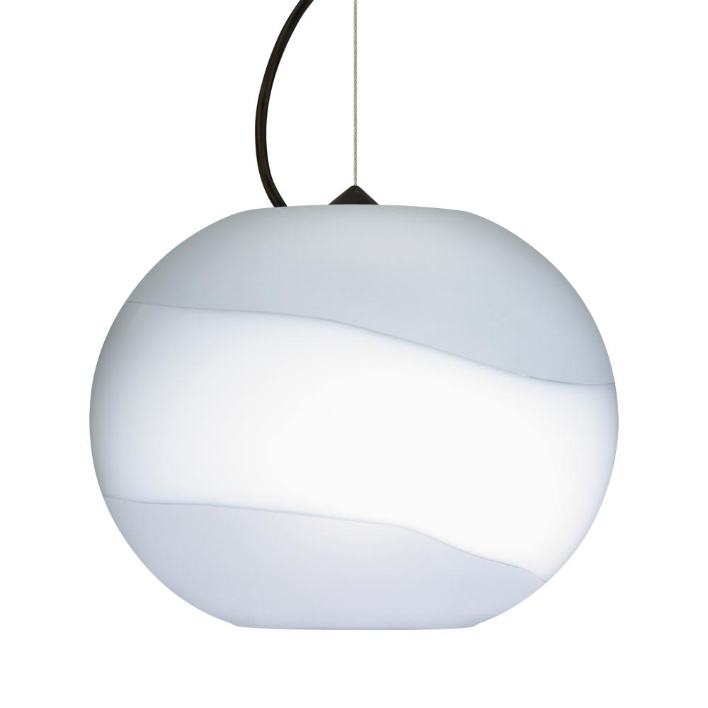Besa Luna Pendant Opal Frost Black 1x100W MAX E26 Base