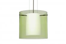 Besa Lighting 1KG-L18407-LED-BR - Besa Pahu 12 LED Pendant 1Kg Transparent Olive Bronze 1x11W LED