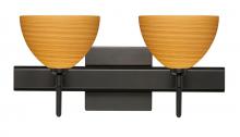 Besa Lighting 2SW-4679OK-LED-BR-SQ - Besa Wall With SQ Canopy Brella Bronze Oak 2x5W LED