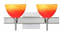 Besa Lighting 2SW-4679SL-LED-CR-SQ - Besa Wall With SQ Canopy Brella Chrome Solare 2x5W LED