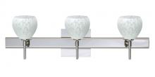 Besa Lighting 3SW-560519-LED-CR-SQ - Besa Wall With SQ Canopy Tay Tay Chrome Carrera 3x5W LED