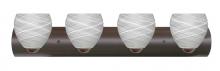 Besa Lighting 4WZ-412260-LED-BR - Besa Wall Bolla Bronze Cocoon 4x9W LED