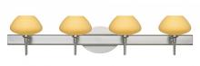 Besa Lighting 4SW-5410VM-LED-SN - Besa Wall Peri Satin Nickel Vanilla Matte 4x5W LED