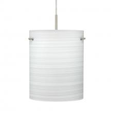 Besa Lighting J-4006KR-SN - Besa Tamburo 8 Pendant, Chalk, Black Finish, 1x100W MAX E26 Base