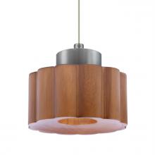 Besa Lighting XP-KAOMD-LED-SN - Besa Kao Pendant, Medium Shade, Black Finish, 1x3W LED