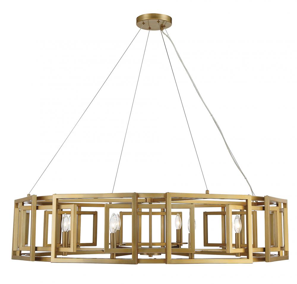 Radcliffe 8-Light Chandelier in Burnished Brass