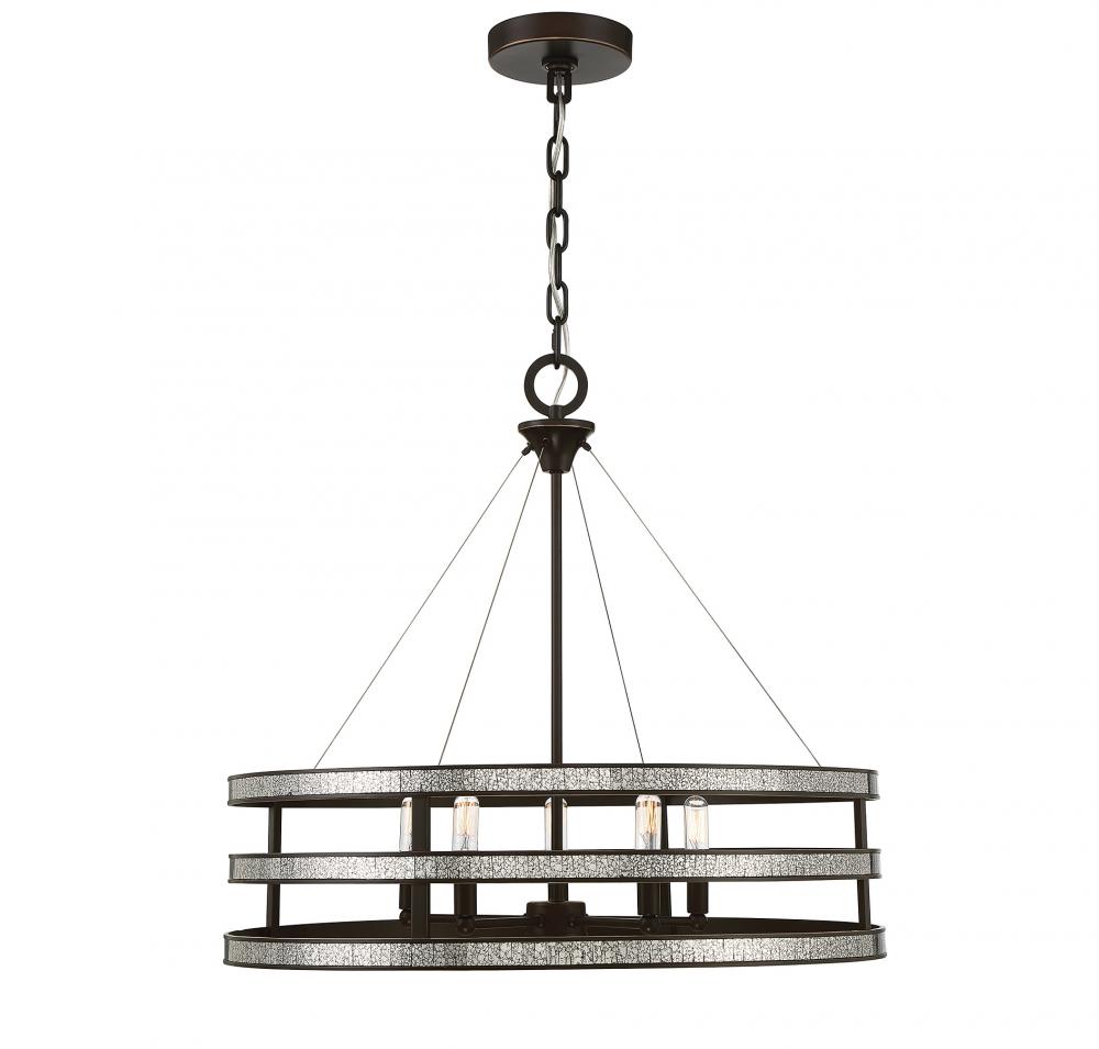 Madera 5-Light Pendant in English Bronze