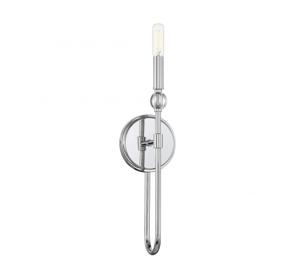 Dawson 1-Light Wall Sconce in Polished Chrome