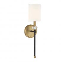 Savoy House 9-1888-1-143 - Tivoli 1-Light Wall Sconce in Matte Black with Warm Brass Accents