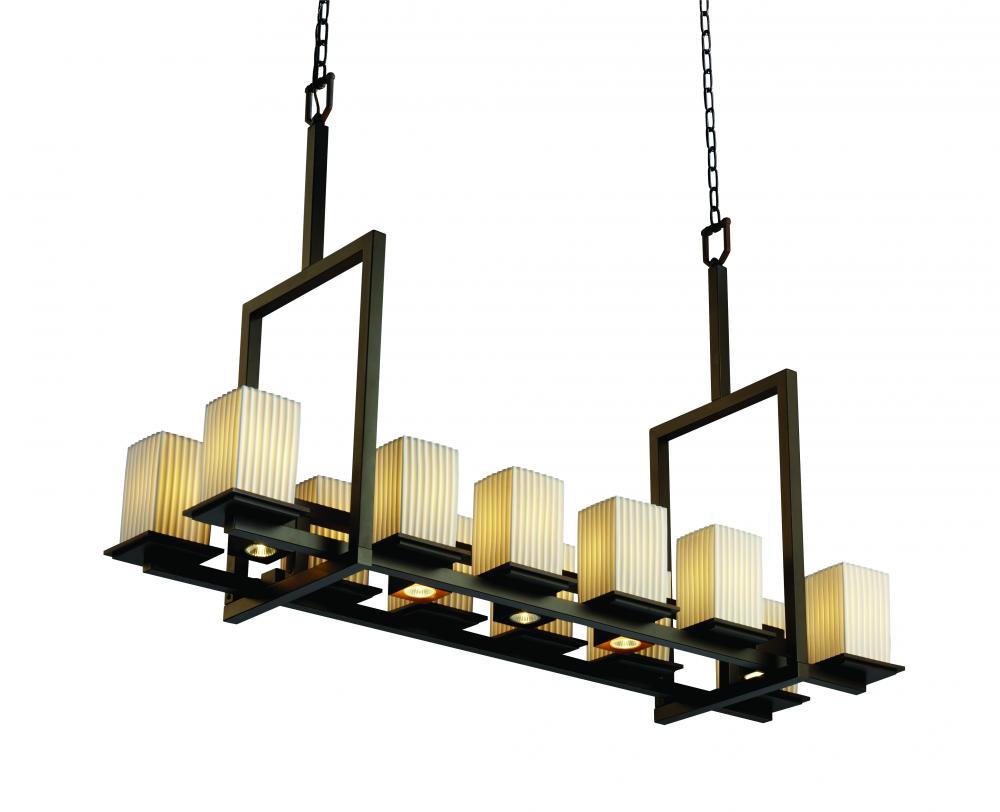 Montana 12-Up & 5-Downlight Bridge Chandelier (Tall)