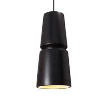 Justice Design Group CER-6430-CRB-NCKL-BKCD - Small Cone 1-Light Pendant