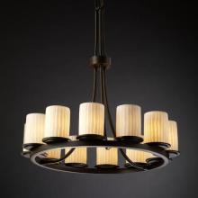 Justice Design Group POR-8763-10-BANL-NCKL - Dakota 12-Light Ring Chandelier (Tall)