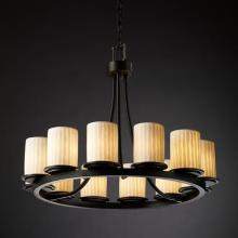 Justice Design Group POR-8768-10-BANL-NCKL - Dakota 12-Light Ring Chandelier (Short)