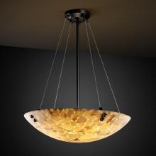 Justice Design Group ALR-9661-25-MBLK-F3 - 18" Pendant Bowl w/ PAIR SQUARE W/ POINTS FINIALS
