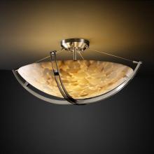 Justice Design Group ALR-9711-35-MBLK-LED-3000 - 18" Semi-Flush Bowl w/ Crossbar