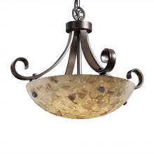 Justice Design Group ALR-9741-35-DBRZ-F6-LED-3000 - 18" Pendant Bowl - Scrolls w/ Finials