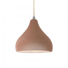 Justice Design Group CER-6560-ADOB-NCKL-BEIG-TWST-LED1-700 - Small Droplet LED Pendant