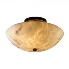 Justice Design Group FAL-9690-35-DBRZ-LED2-2000 - 14" LED Semi-Flush Bowl