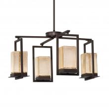 Justice Design Group FSN-7510W-MROR-DBRZ - Laguna 4-Light LED Outdoor Chandelier