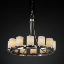 Justice Design Group FSN-8768-10-RBON-DBRZ - Dakota 12-Light Ring Chandelier (Short)