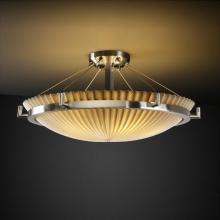 Justice Design Group PNA-9682-35-PLET-NCKL-LED-5000 - 24" Round Semi-Flush Bowl w/ Ring