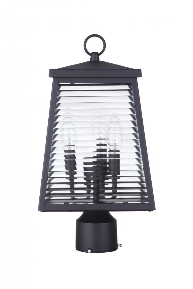 Armstrong 3 Light Outdoor Post Mount in Midnight