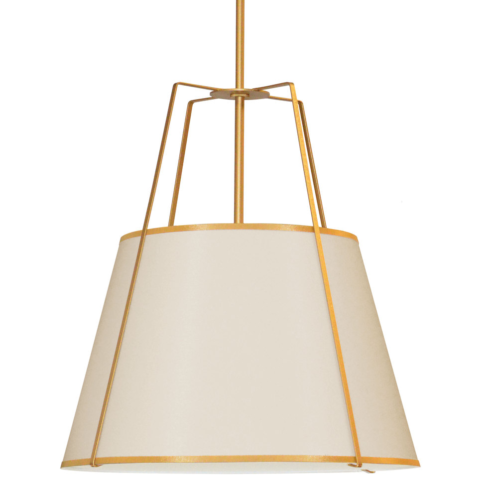 4LT Trapezoid Pendant CRM Shade With 790 Diff
