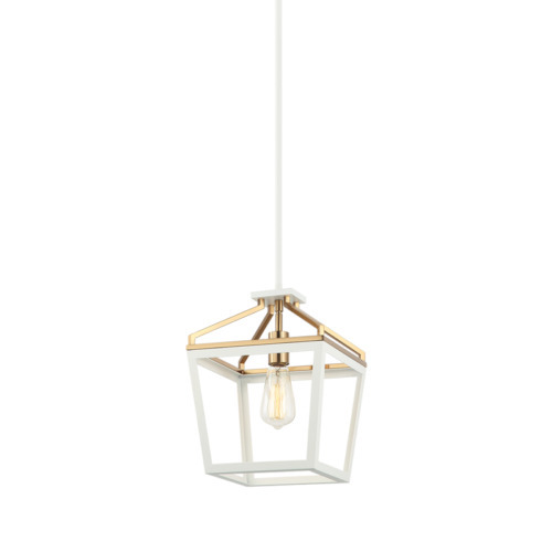 Mavonshire White + Aged Gold Brass Chandelier